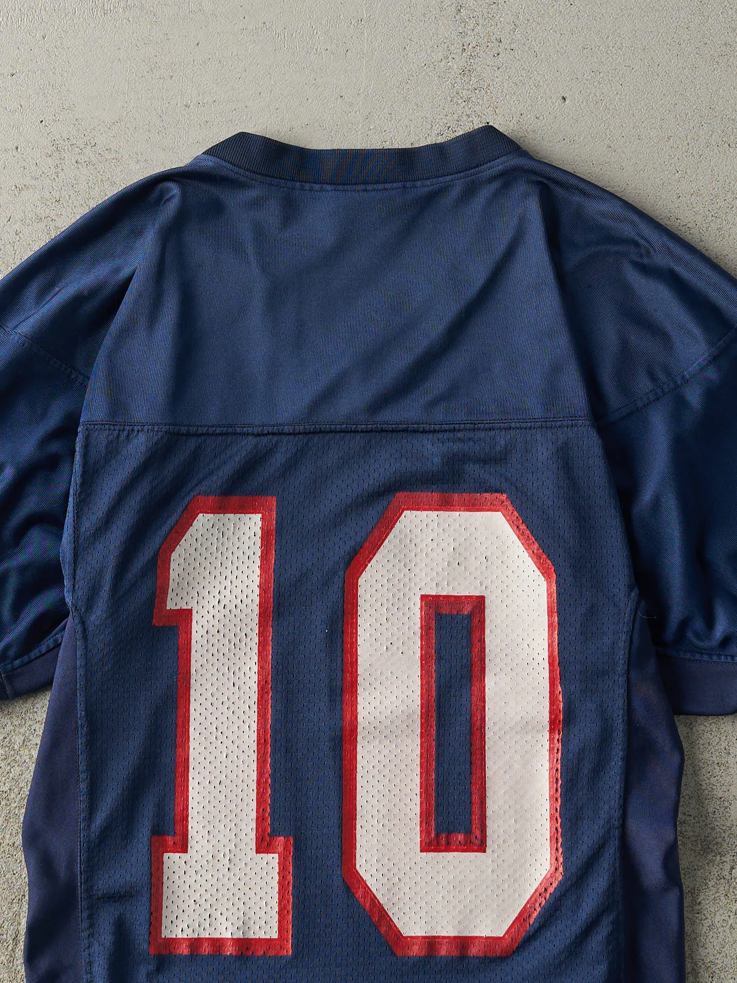 Vintage Y2K Navy Blue Giants #10 Cropped Football Jersey (S/M) sold by Rebalance Vintage product image thumbnail 5