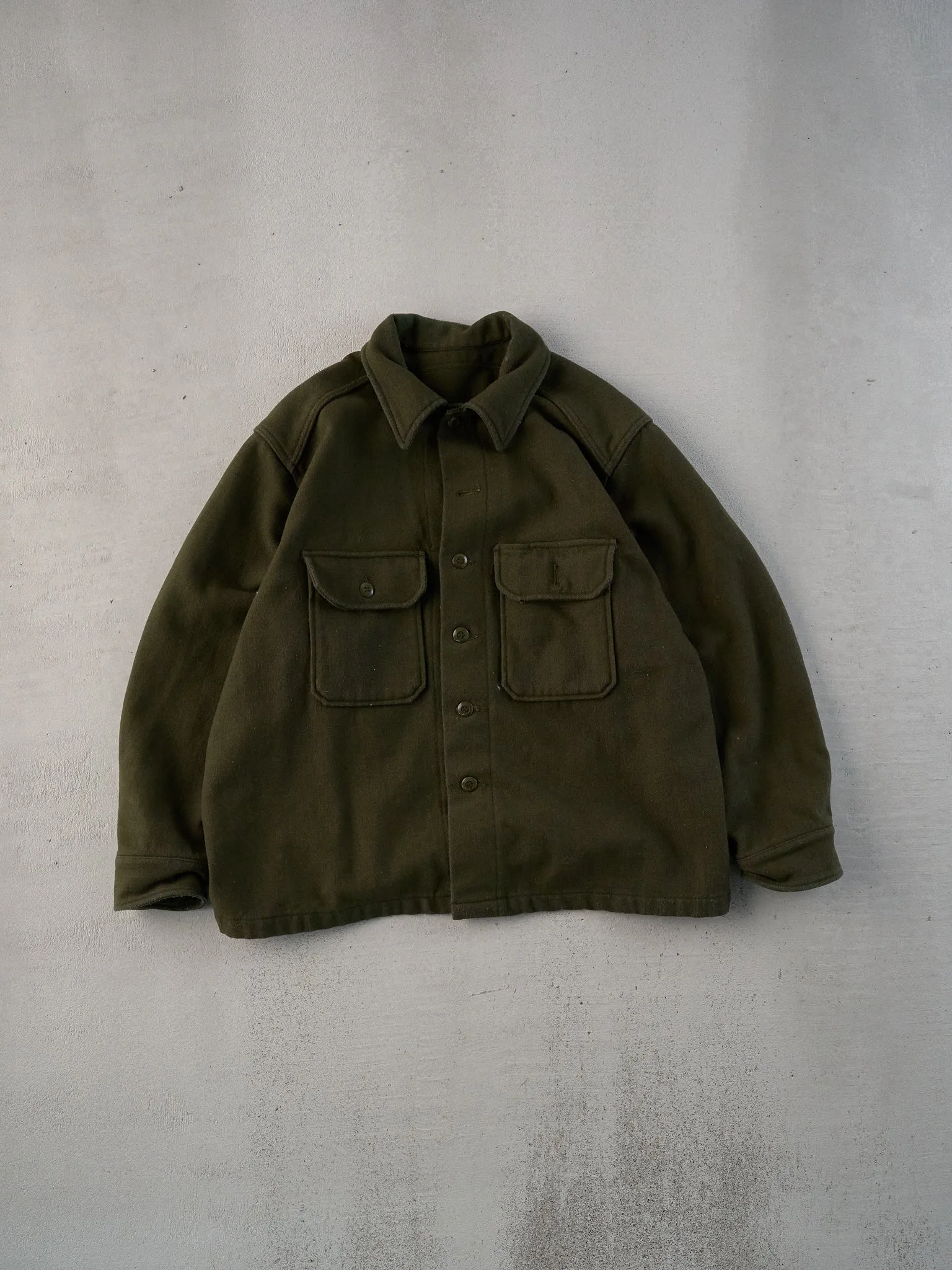Vintage 89' Green Army Field Jacket (L) sold by Rebalance Vintage
