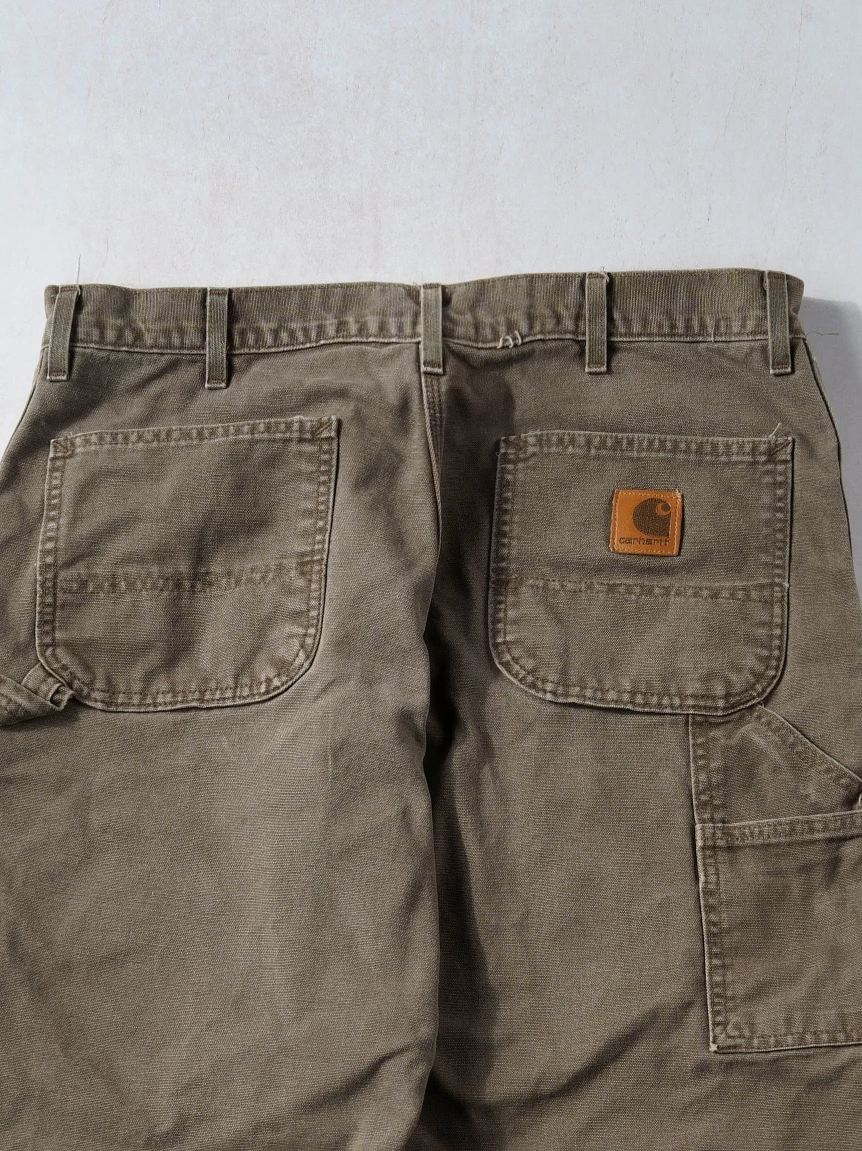 VIntage 90s Washed Brown Carhartt Lined Carpenter Pants (36x30) sold by Rebalance Vintage product image thumbnail 4