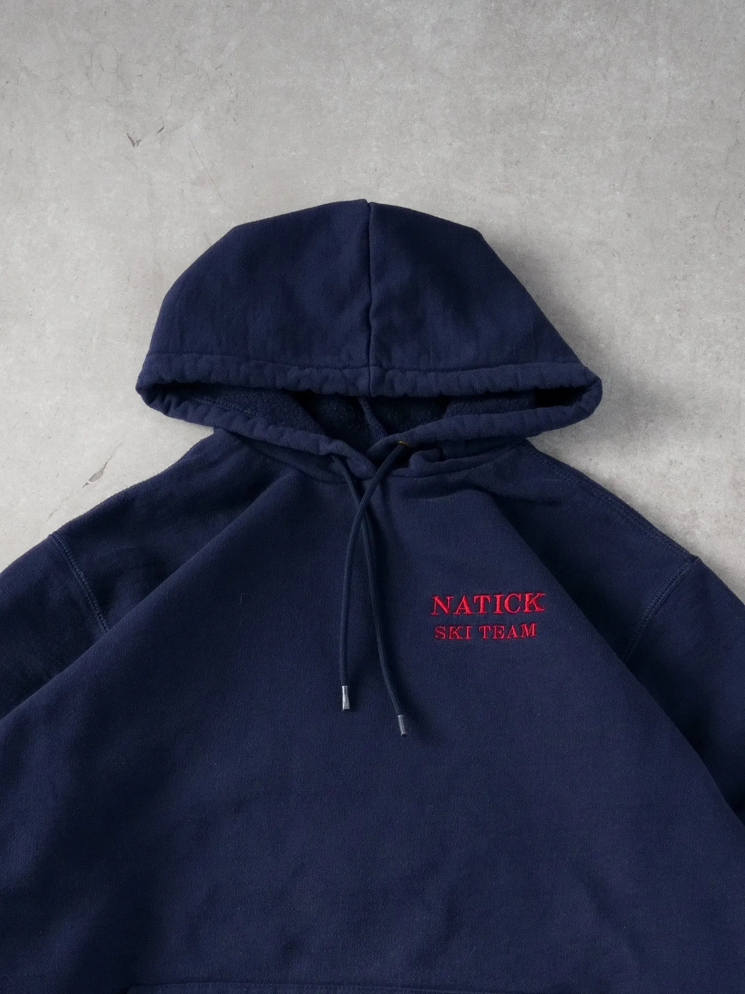 Vintage 90s Navy Blue Carhartt Natick Skii Team Hoodie (M) sold by Rebalance Vintage product image thumbnail 2