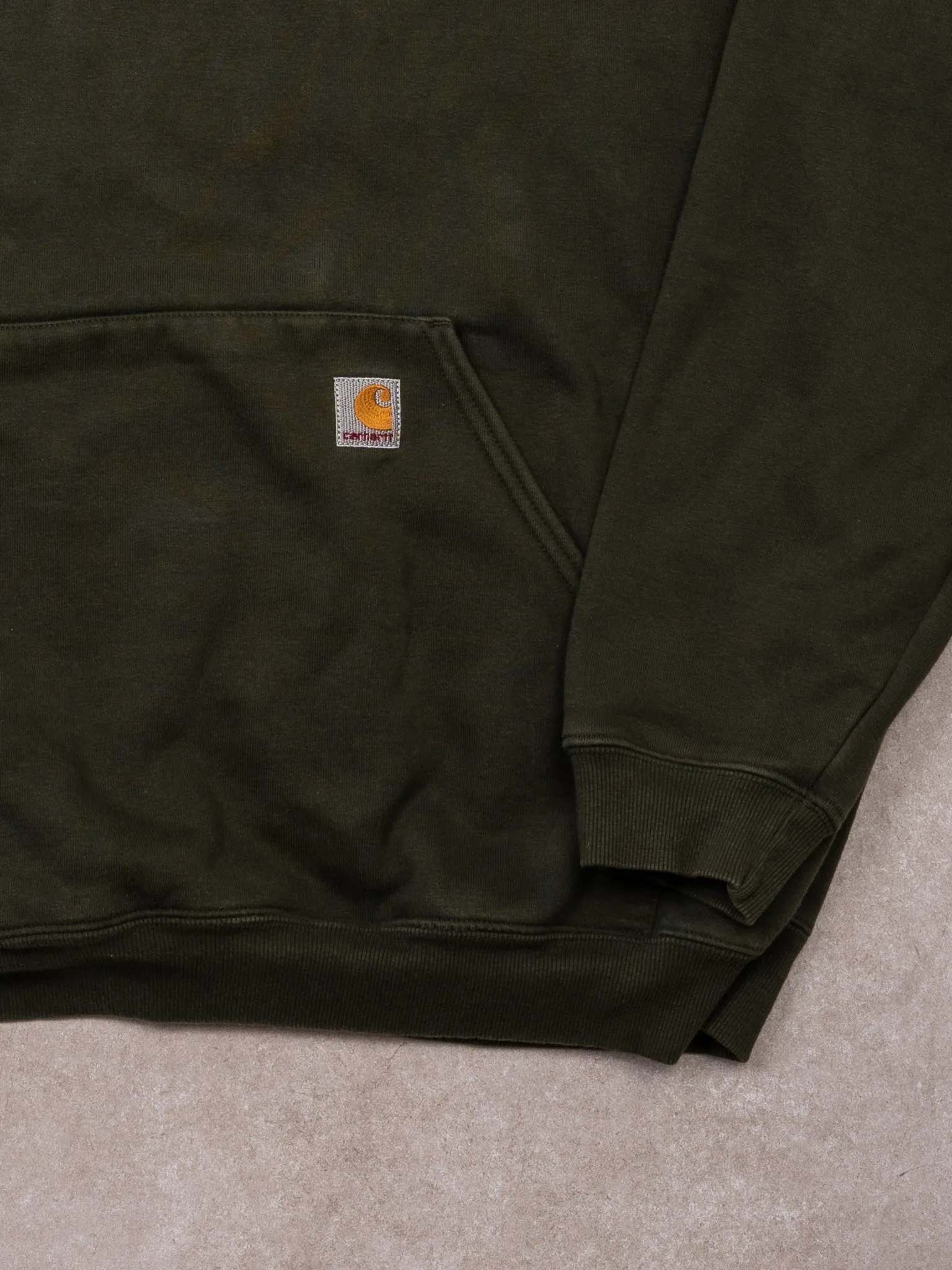 Vintage 00s Dark Green Carhartt Hoodie (XL) sold by Rebalance Vintage product image thumbnail 3