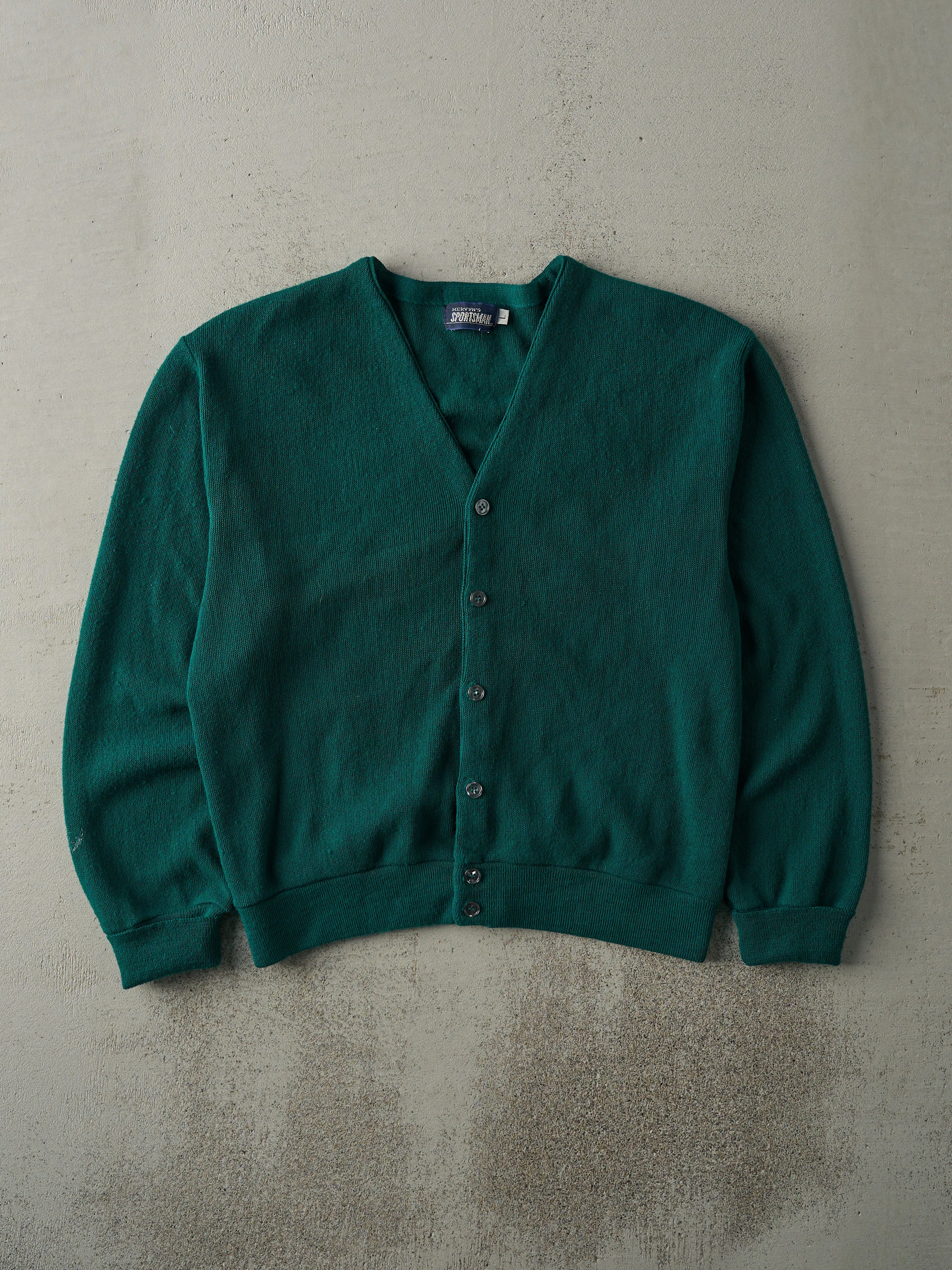 Vintage 80s Green Knit Cardigan (M/L) sold by Rebalance Vintage