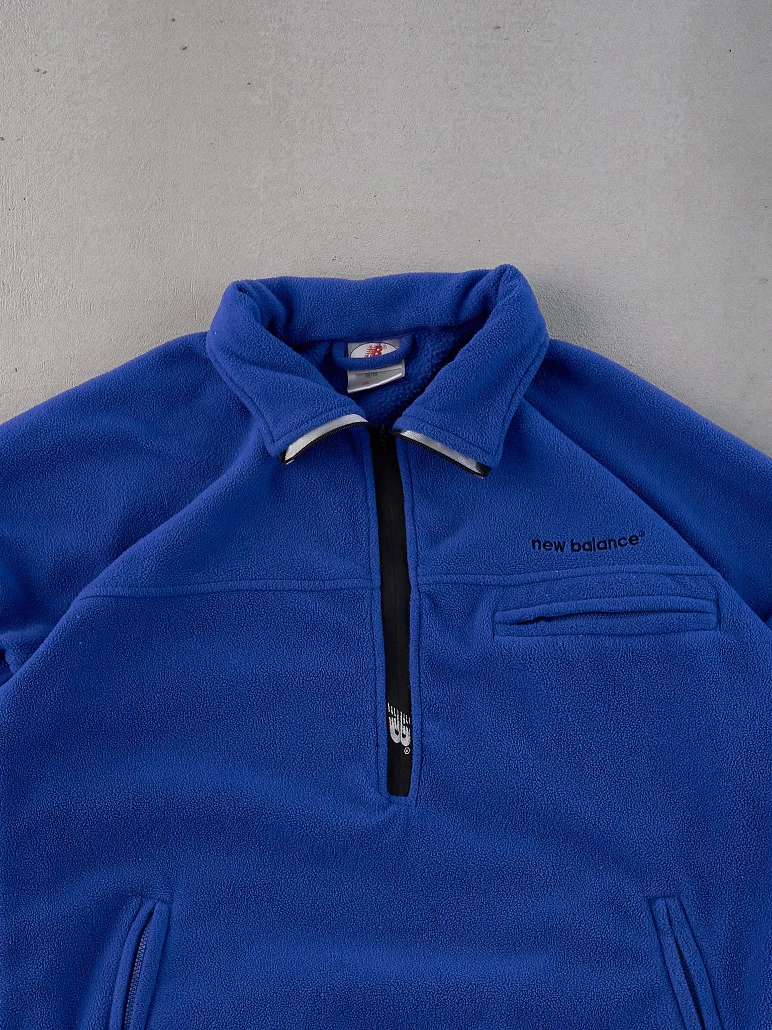 Vintage Y2k Royal Blue New Balance Fleece Collared 1/4 Zip Up (M/L) sold by Rebalance Vintage product image thumbnail 2