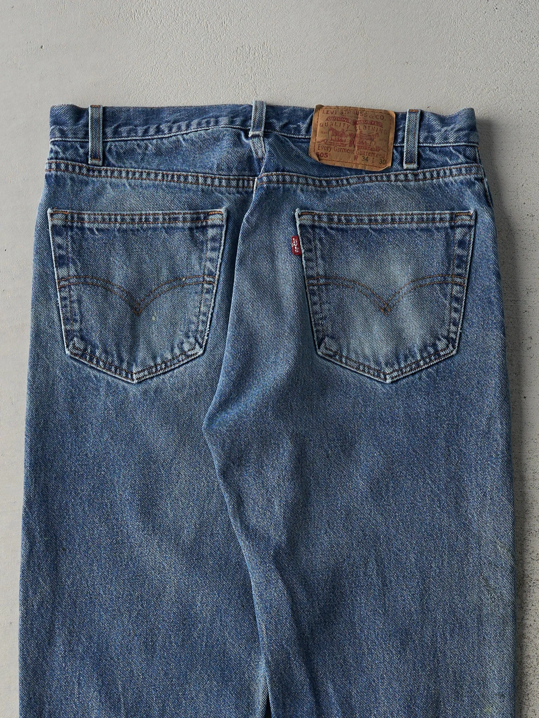 Vintage 90s Mid Wash Levi's 505 Jeans (33x28.5) sold by Rebalance Vintage product image thumbnail 4