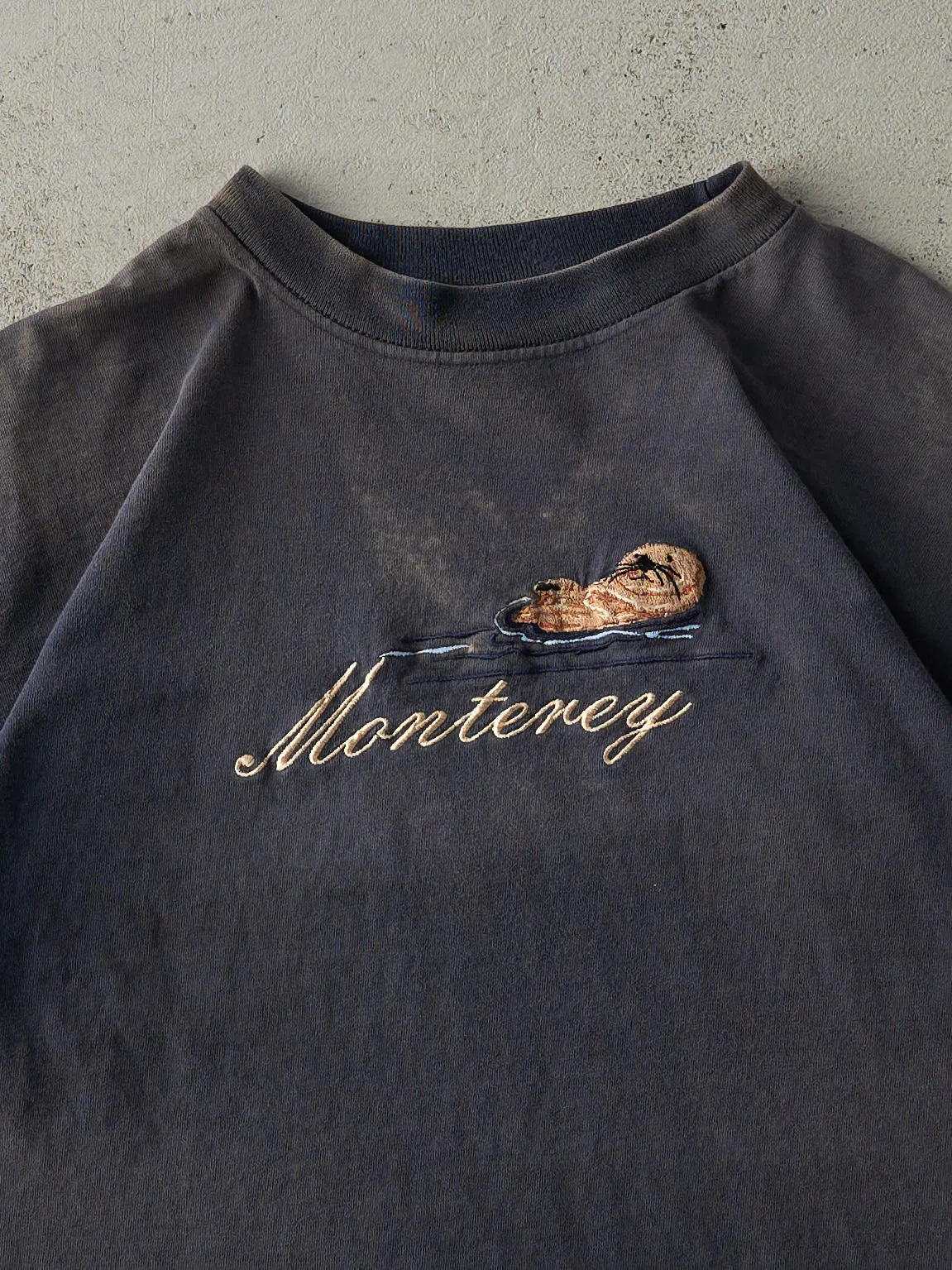 Vintage 90s Navy Blue Sun Faded Monterey Tee (M) sold by Rebalance Vintage product image thumbnail 2