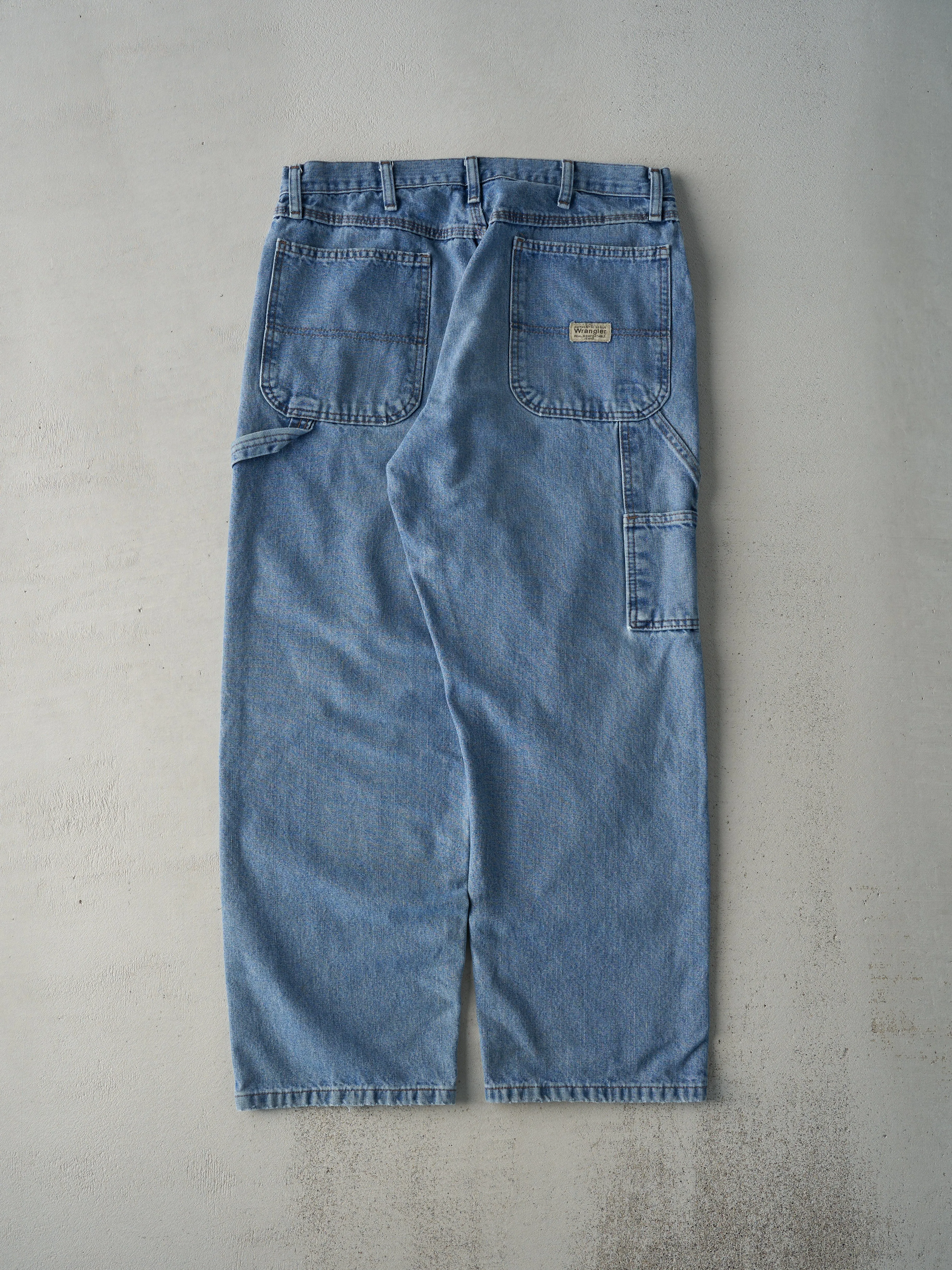 Vintage 90s Light Wash Wrangler Carpenter Jeans (34x28.5) sold by Rebalance Vintage product image thumbnail 2
