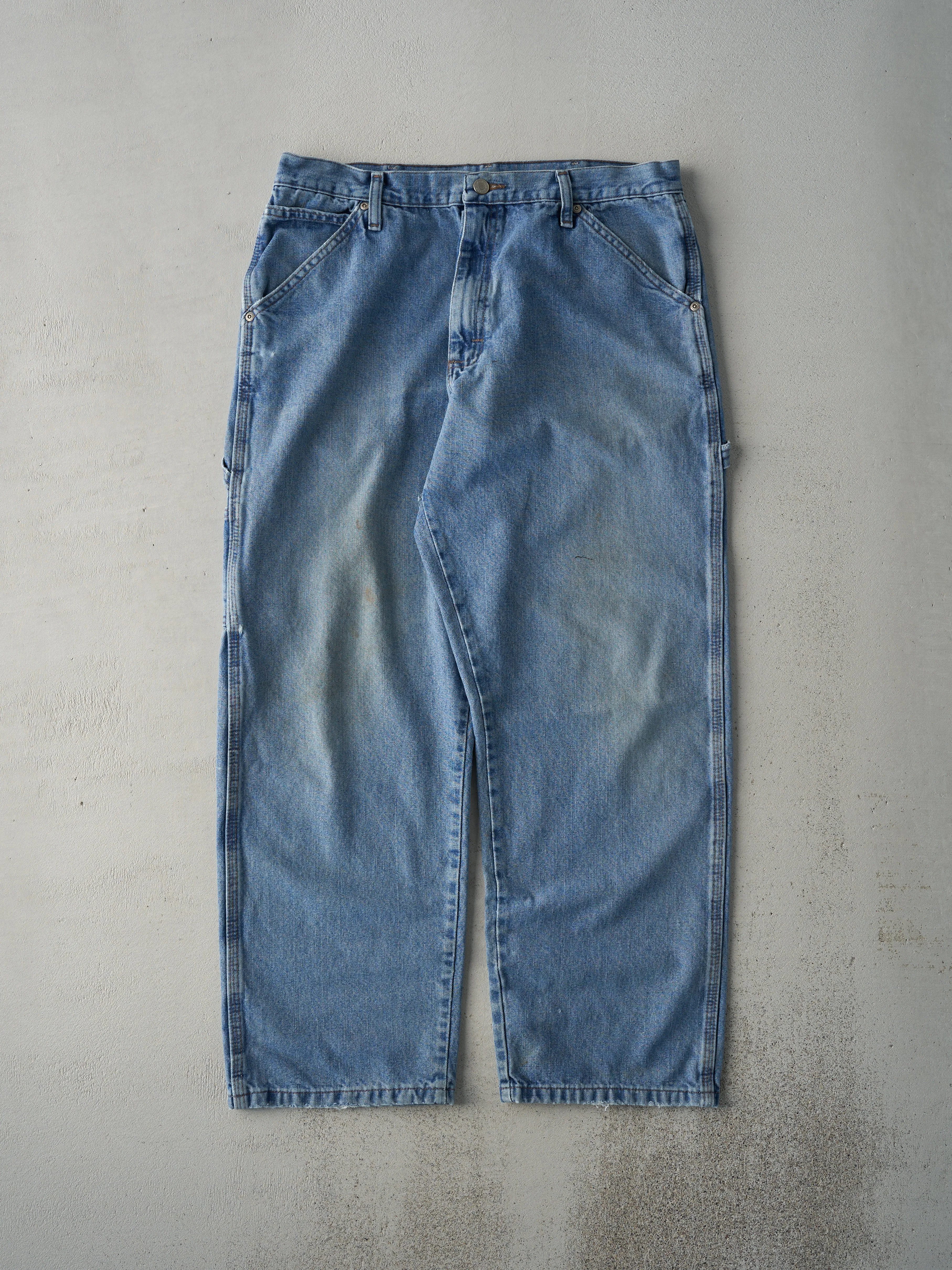 Vintage 90s Light Wash Wrangler Carpenter Jeans (34x28.5) sold by Rebalance Vintage