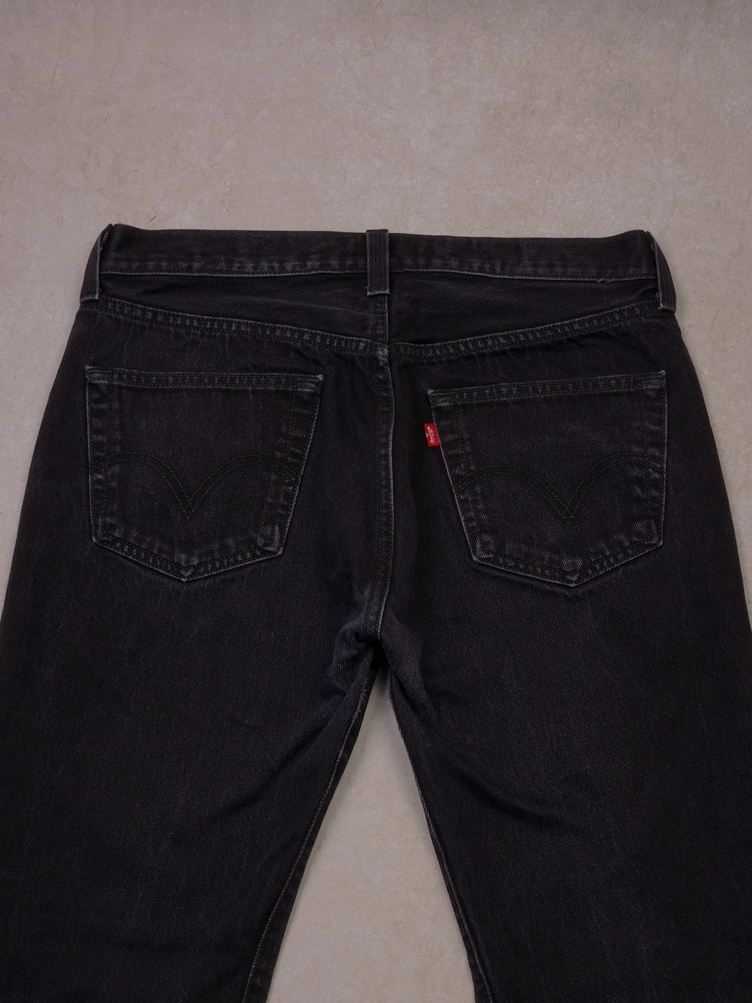 Vintage Black Levi's 501 Straight Leg Button Fly Denim Jeans (32x29) sold by Rebalance Vintage product image thumbnail 4