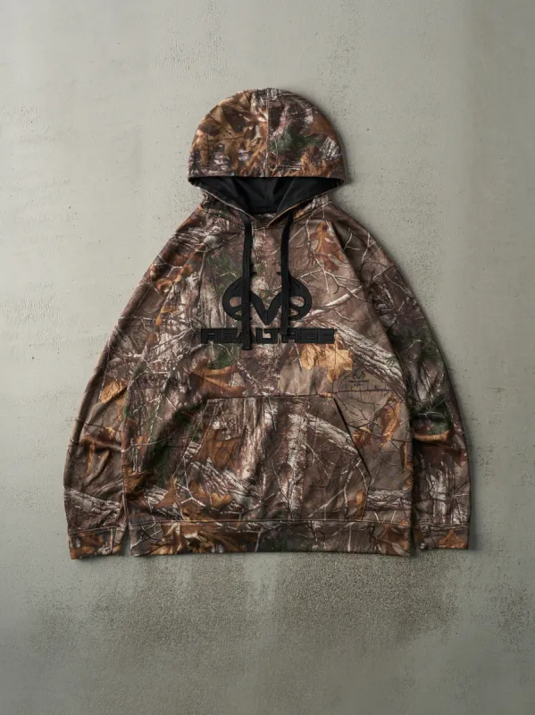 Vintage Y2K Camo Embroidered Realtree Logo Hoodie (L) sold by Rebalance Vintage