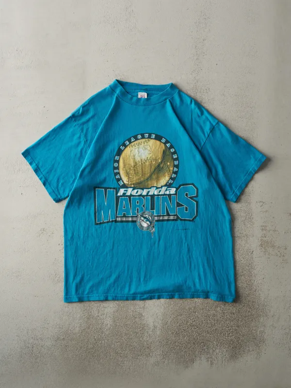 Vintage 99' Teal Blue Florida Marlins Tee (M/L) sold by Rebalance Vintage