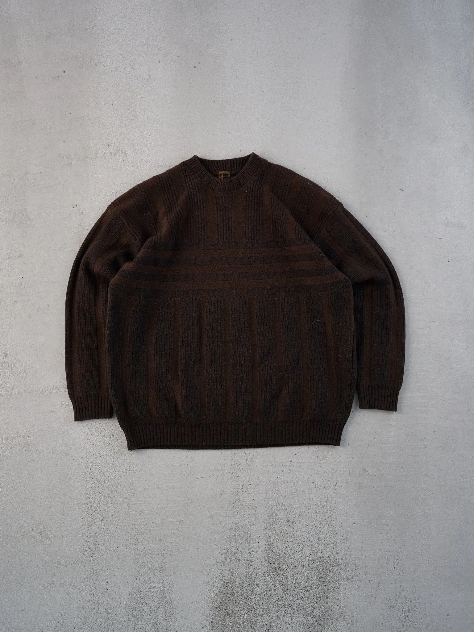 Vintage 80s Brown Patterned Tundra Knit Sweater (M/L) sold by Rebalance Vintage
