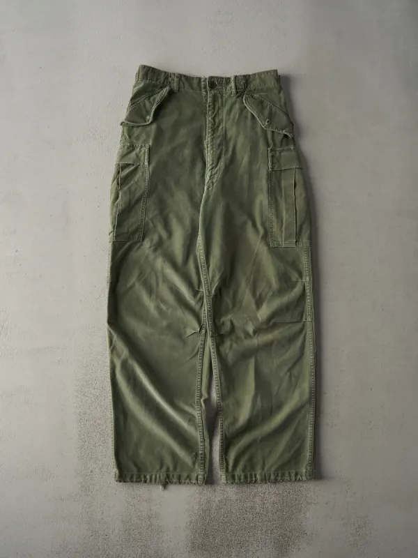 Vintage 50s Army Green Cargo Pants (30x31) sold by Rebalance Vintage