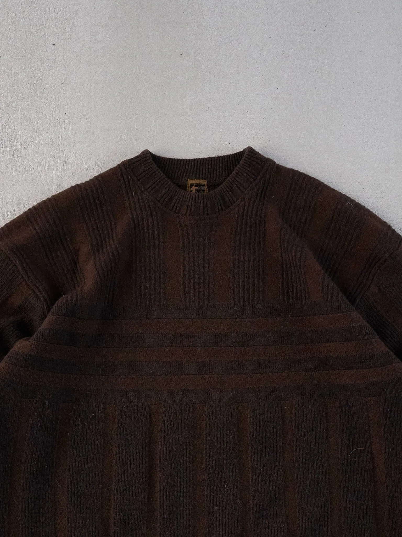 Vintage 80s Brown Patterned Tundra Knit Sweater (M/L) sold by Rebalance Vintage product image thumbnail 2