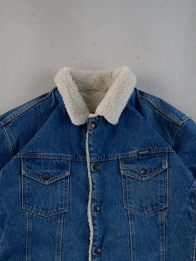 Vintage 90s Blue Wrangler Denim Sherpa Jacket (L) sold by Rebalance Vintage product image thumbnail 2