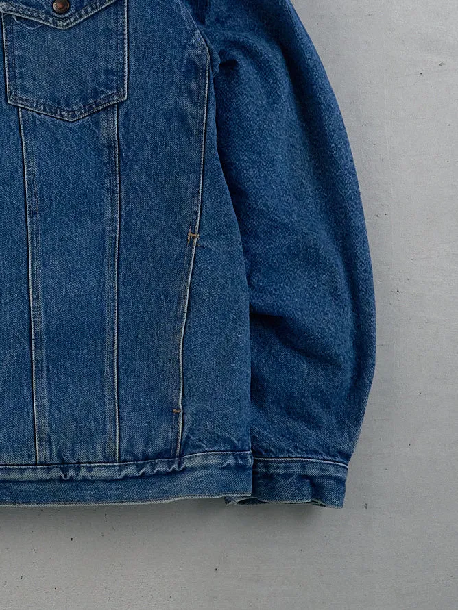 Vintage 90s Blue Wrangler Denim Sherpa Jacket (L) sold by Rebalance Vintage product image thumbnail 3