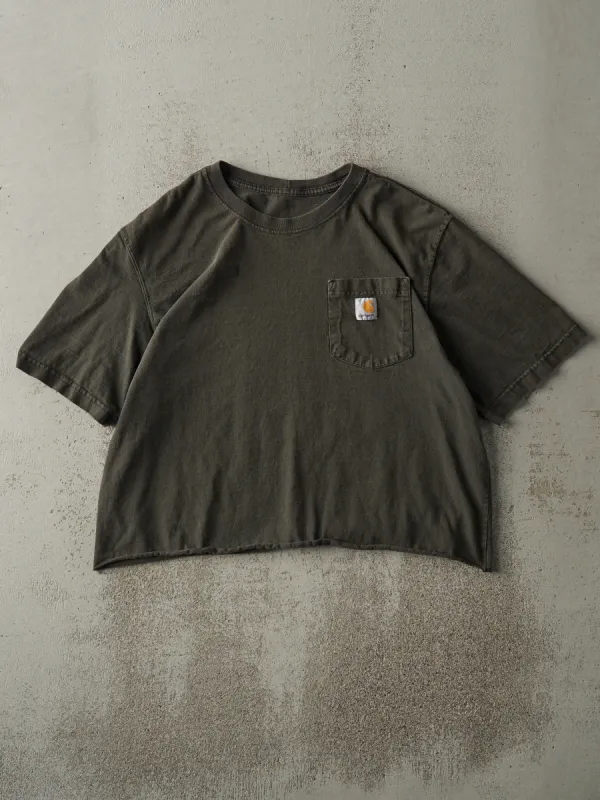 Vintage Y2K Dark Green Carhartt Cropped Pocket Tee (S/M) sold by Rebalance Vintage