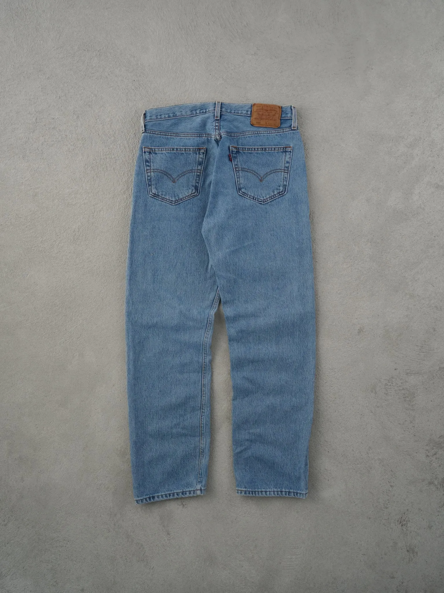 Vintage 90s Light Washed Blue Levi's 501 Denim Jeans (33x30) sold by Rebalance Vintage product image thumbnail 2