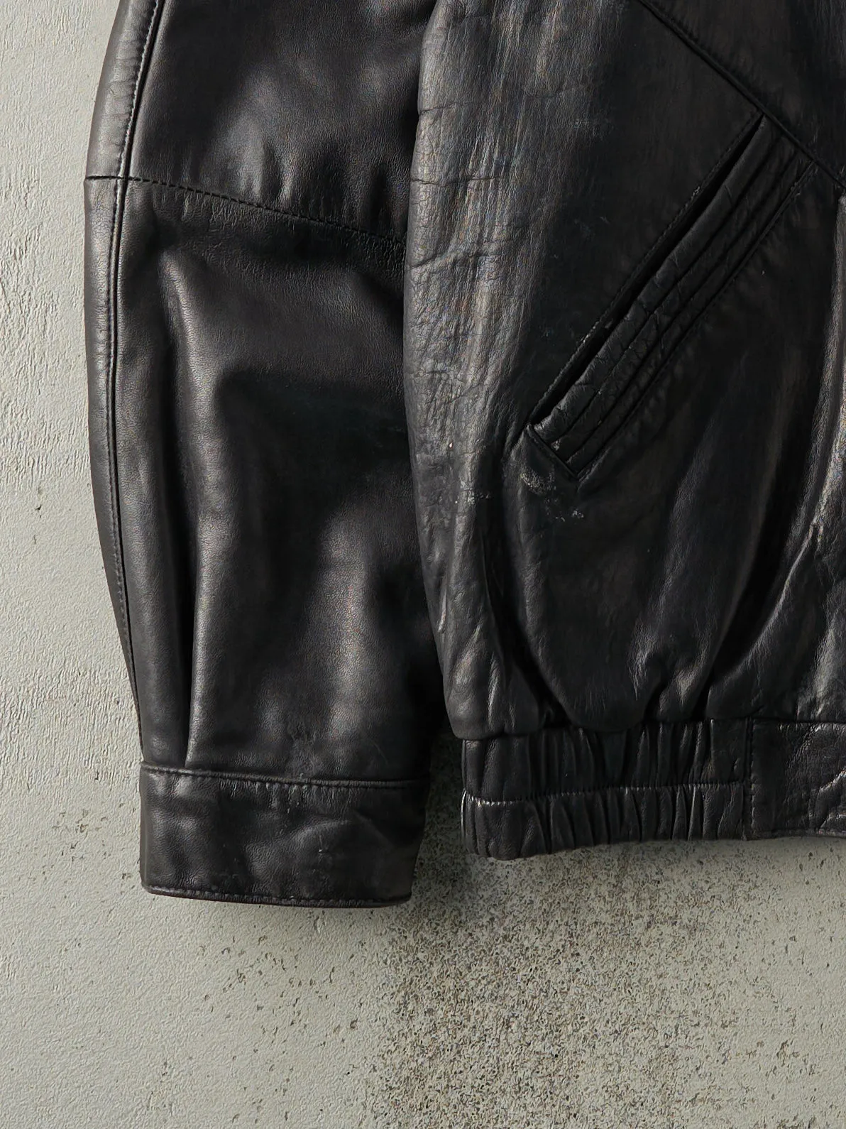 Vintage 90s Black Andres Leather Jacket (L) sold by Rebalance Vintage product image thumbnail 4