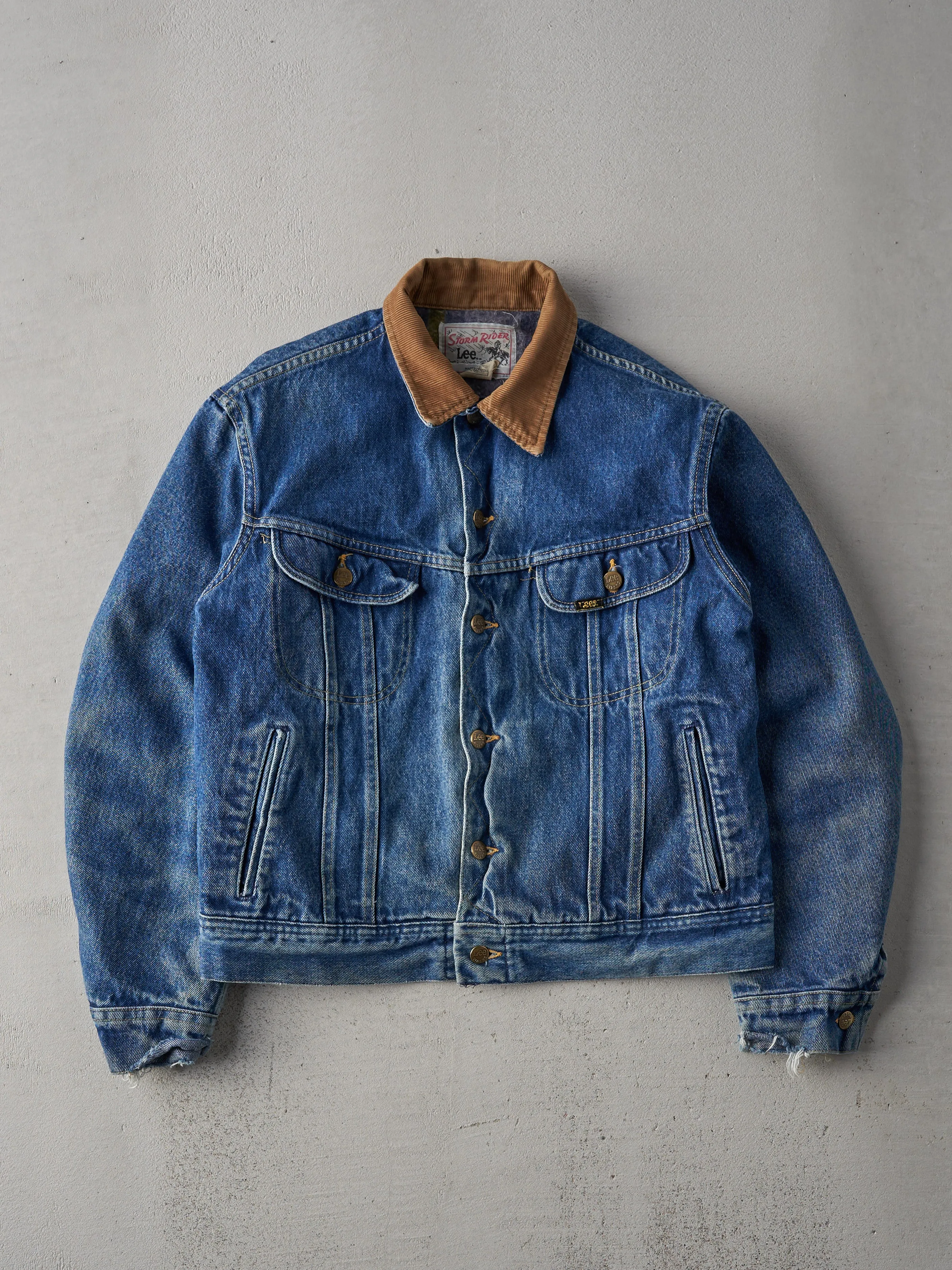 Vintage 70s Mid Wash LEE Storm Rider Blanket Lined Denim Jacket (M) sold by Rebalance Vintage