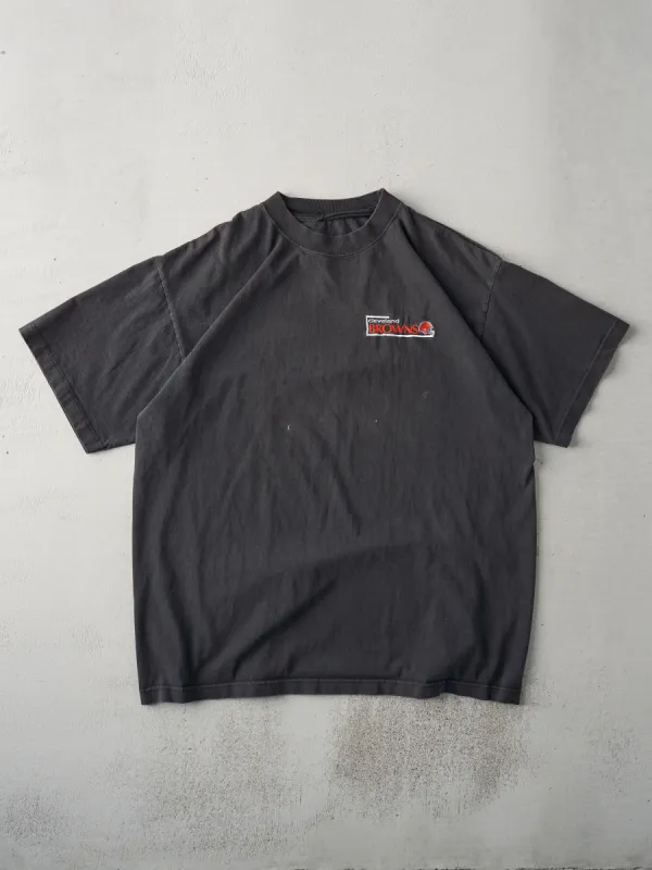 Vintage 90s Faded Black Cleveland Browns Tee (L/XL) sold by Rebalance Vintage