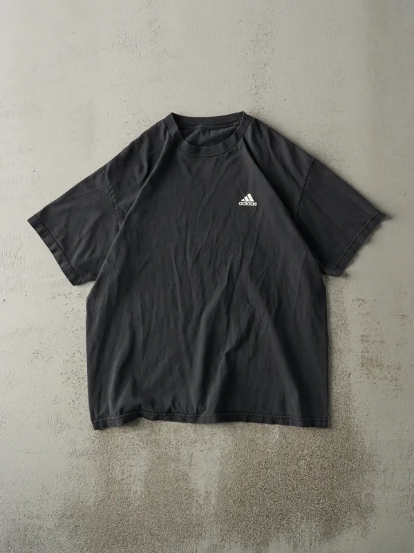 Vintage Y2K Faded Black Adidas Logo Tee (M/L) sold by Rebalance Vintage