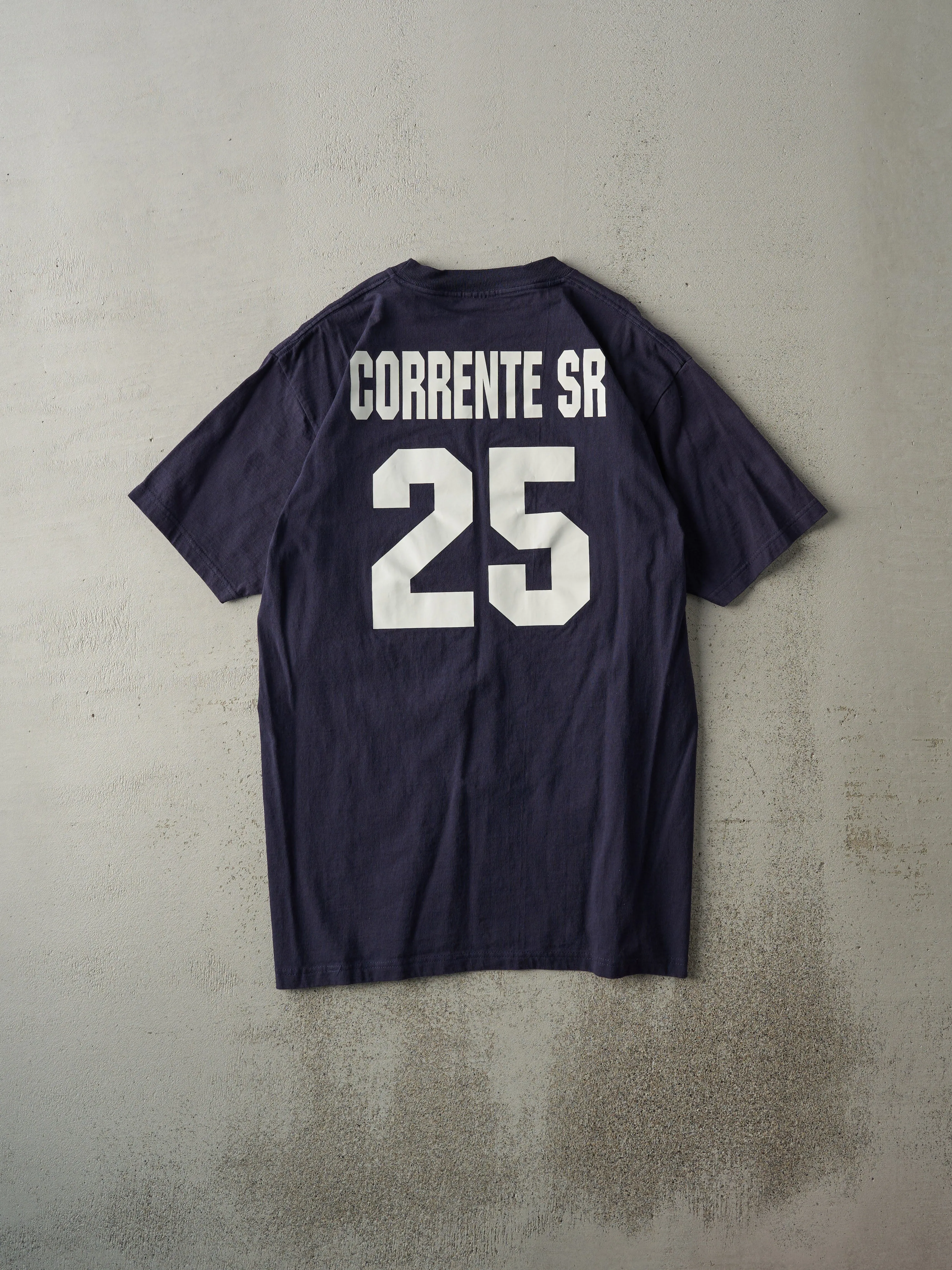 Vintage Y2K Navy Blue New York Yankees Fan Tee (S/M) sold by Rebalance Vintage product image thumbnail 2