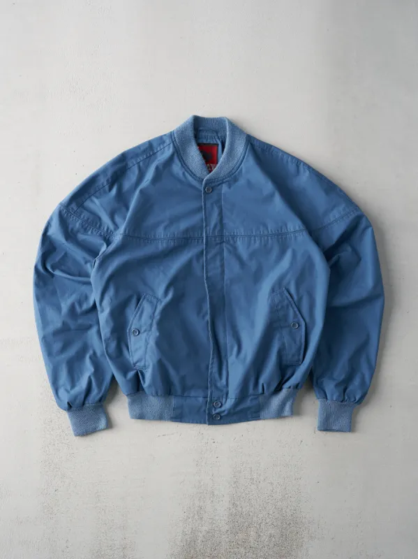 Vintage 80s Slate Blue Light Bomber Jacket (M) sold by Rebalance Vintage