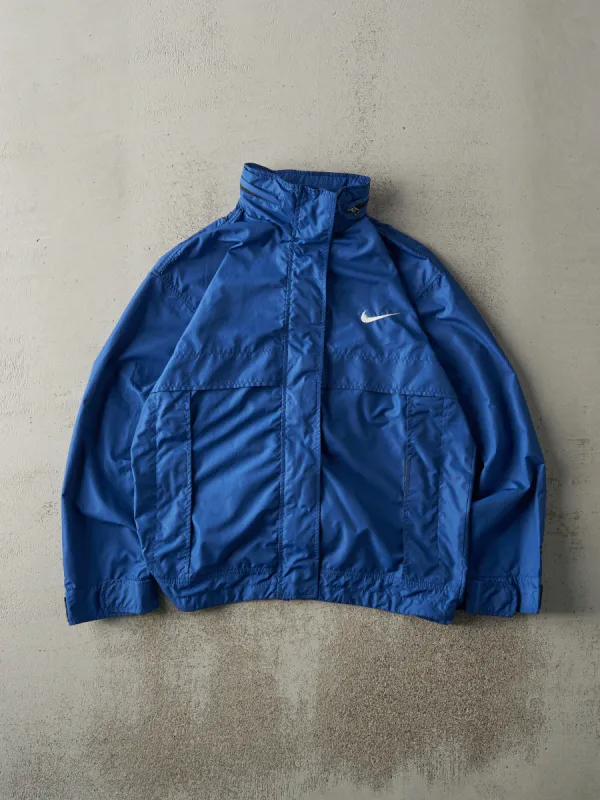 Vintage 90s Blue Embroidered Nike Zip Up Windbreaker Jacket (S/M) sold by Rebalance Vintage