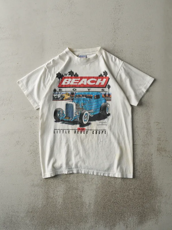 Vintage 95' White The Beach Boys Little Deuce Coupe Tee (M) sold by Rebalance Vintage