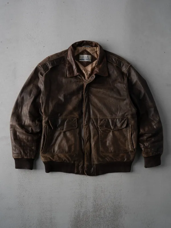 Vintage 80s Washed Brown Tip Top Tailers A2 Flight Jacket (M) sold by Rebalance Vintage