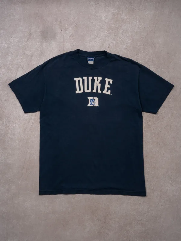 Vintage 90s Navy Duke University x Champs Tee (M) sold by Rebalance Vintage