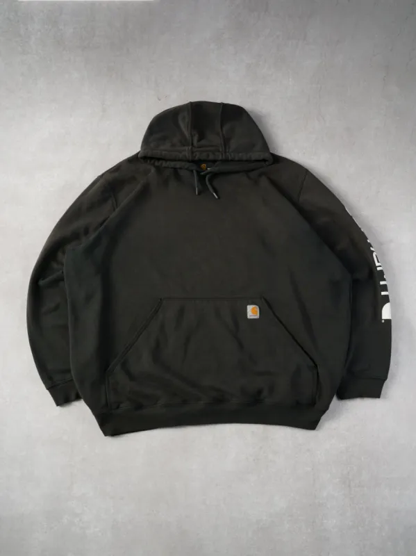 Vintage Y2K Grey Carhartt Workwear Hoodie (XXXL) sold by Rebalance Vintage