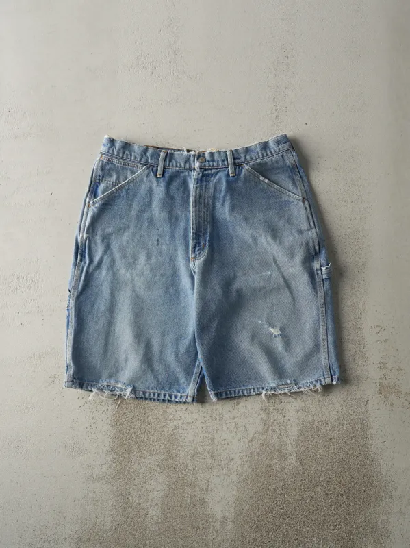 Vintage Y2K RARE Light Wash Polo Ralph Lauren Carpenter Jean Shorts (35.5x11) sold by Rebalance Vintage