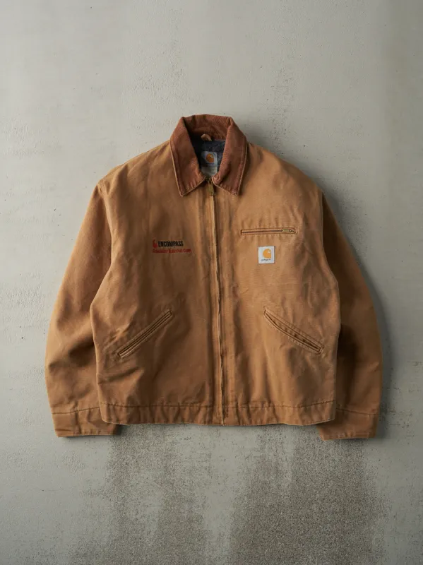 Vintage 90s Camel Carhartt Blanket Lined Detroit Jacket (XL) sold by Rebalance Vintage