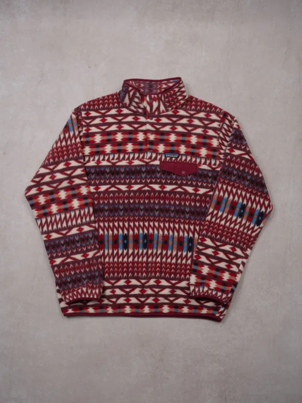 Vintage Mulitcolor Patagonia Patterned 1/4 Button Fleece (L) sold by Rebalance Vintage