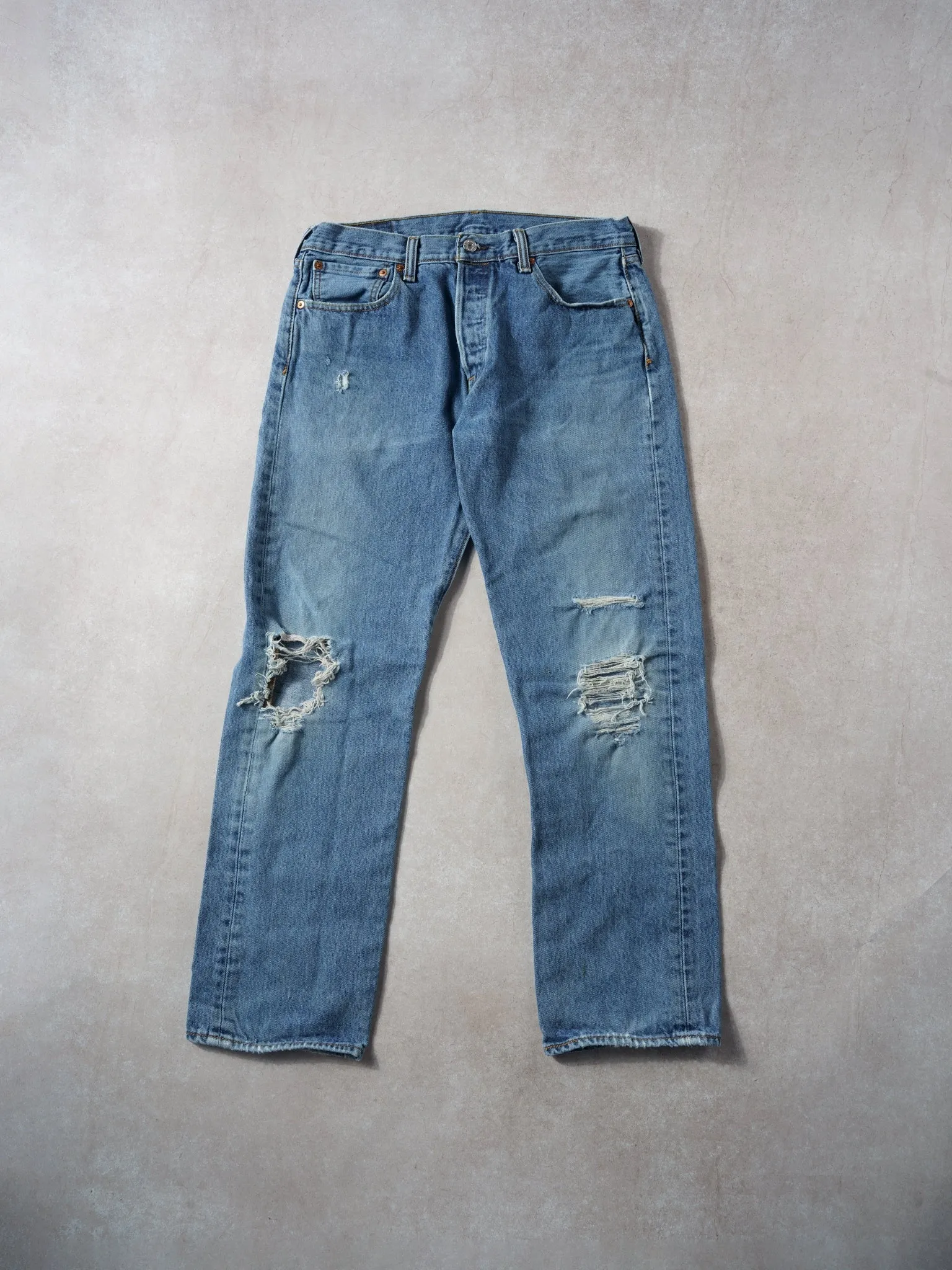 Vintage 90s Blue Levi's 501 Denim Jeans (32x29) sold by Rebalance Vintage