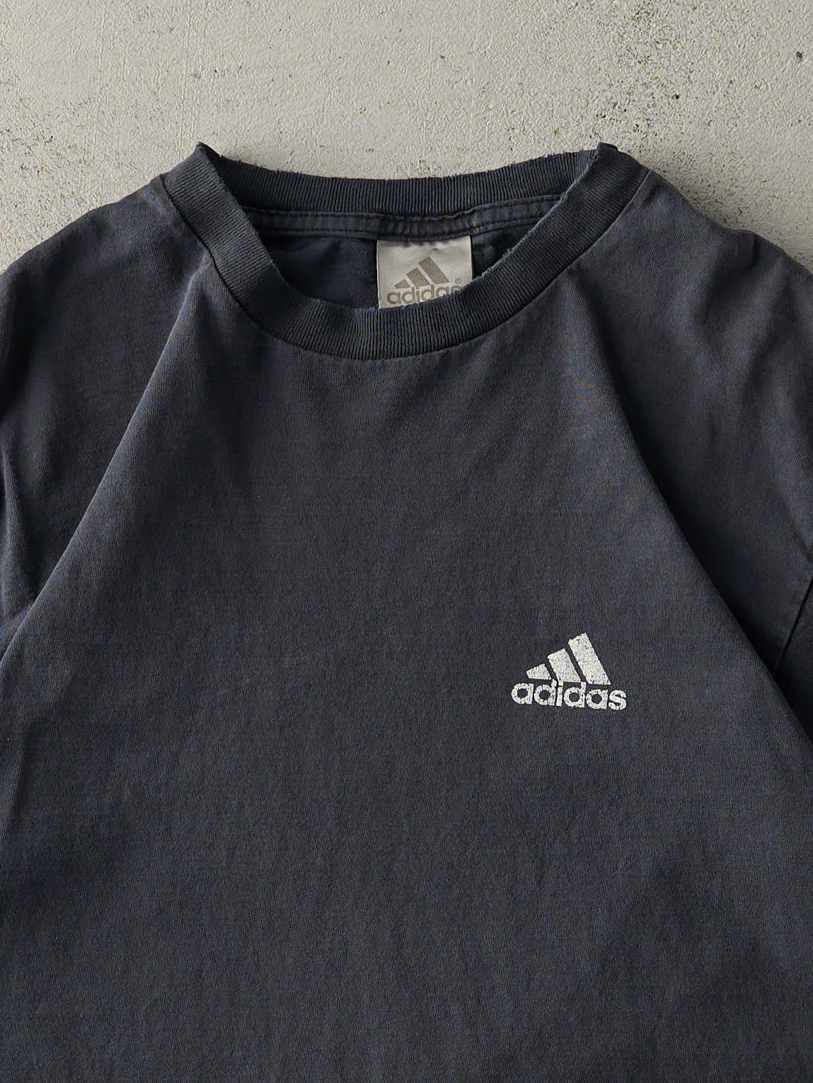 Vintage 90s Black Adidas Logo Tee (M) sold by Rebalance Vintage product image thumbnail 2