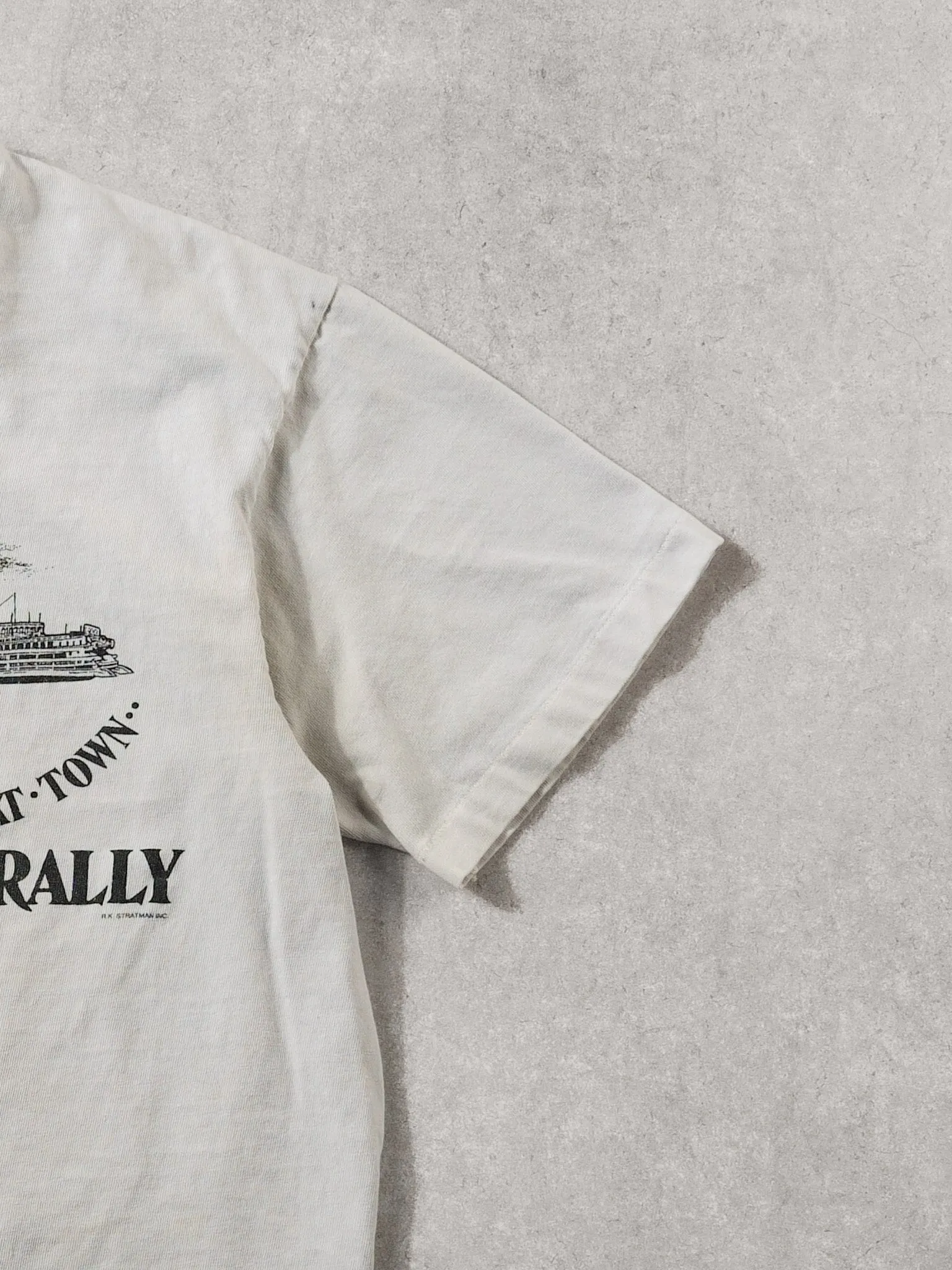 Vintage 93' White 4th Annual Buckeye Rally Marietta Ohio Harley Davidson Tee (S) sold by Rebalance Vintage product image thumbnail 5