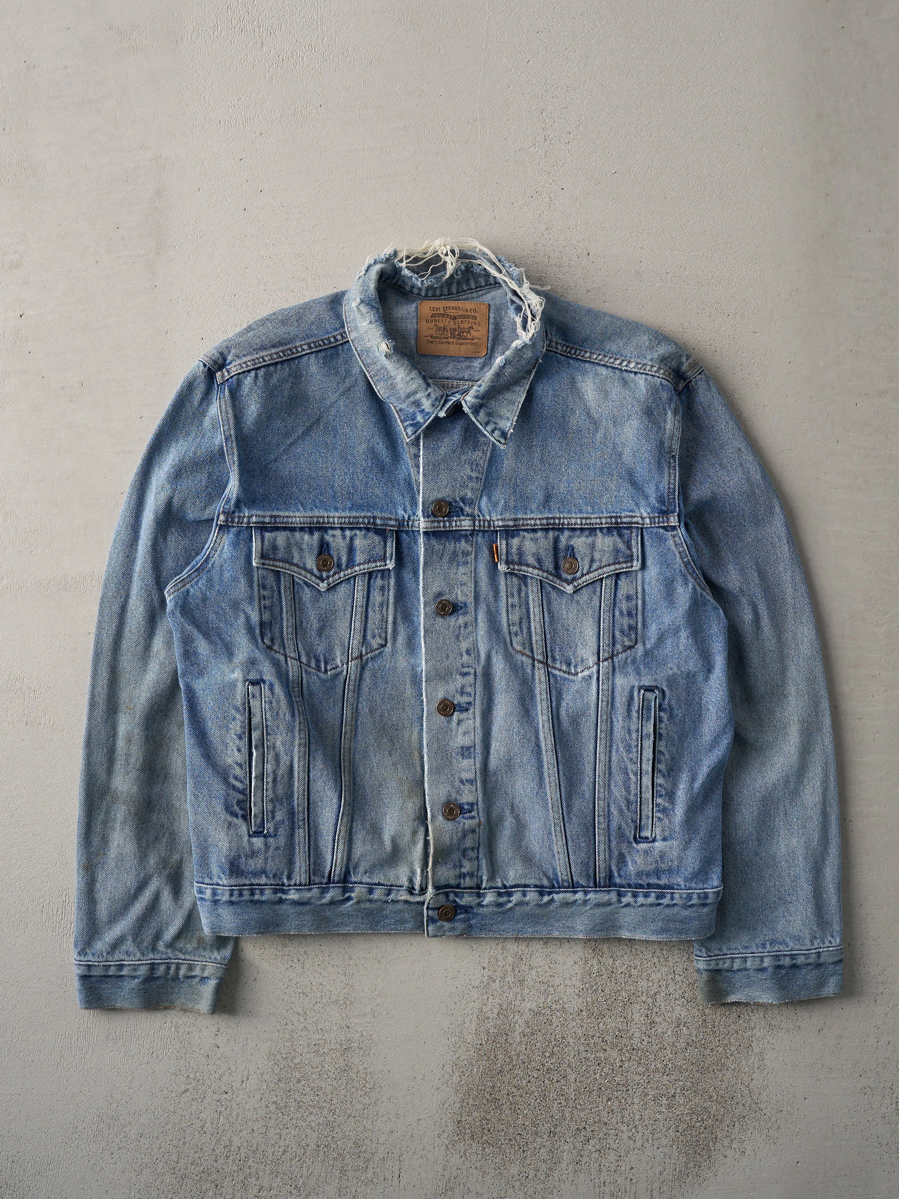 Vintage 80s Light Wash Type 3 Levi's Orange Tab Denim Jacket (M) sold by Rebalance Vintage