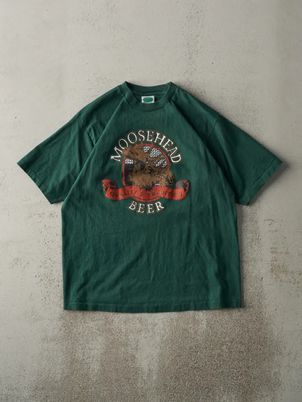 Vintage 90s Forest Green Moose Head Single Stitch Tee (M) sold by Rebalance Vintage