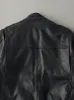 Vintage 80s Black Unik International Leather Biker Jacket (L) sold by Rebalance Vintage