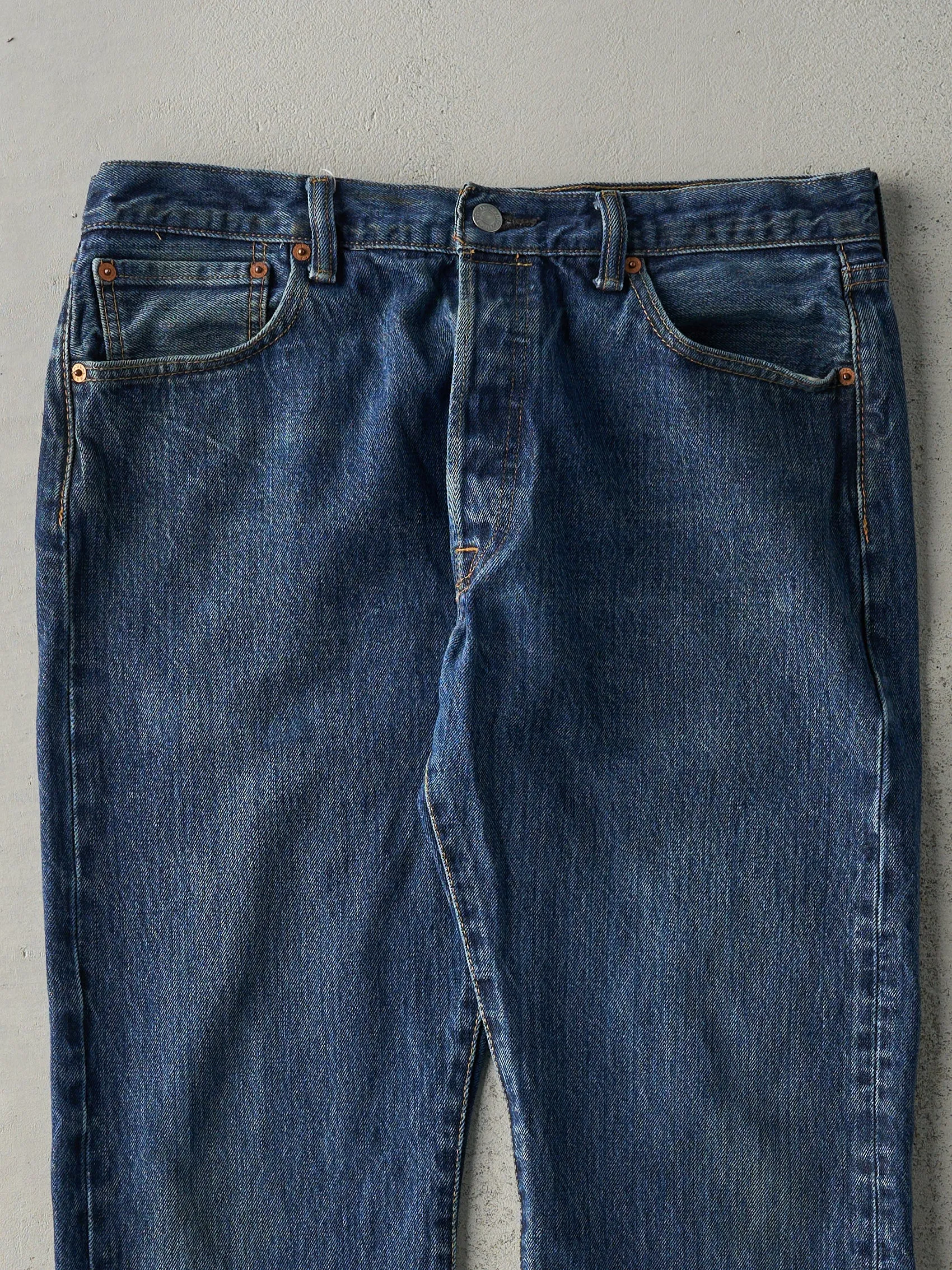 Vintage Y2K Dark Wash Levi's 501 Jeans (34x27.5) sold by Rebalance Vintage product image thumbnail 3