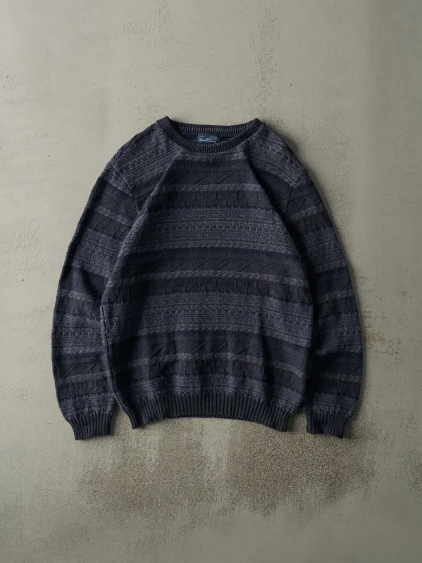 Vintage 90s Navy Blue Knit Patterned Arnold Palmer Pullover (M) sold by Rebalance Vintage