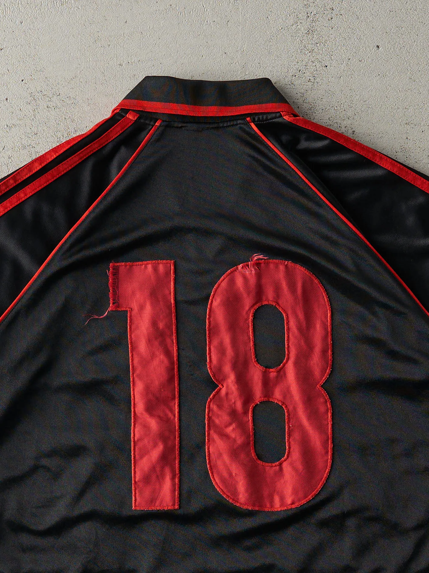 Vintage Y2K Black & Red Milan Bootleg Soccer Jersey (L/XL) sold by Rebalance Vintage product image thumbnail 5
