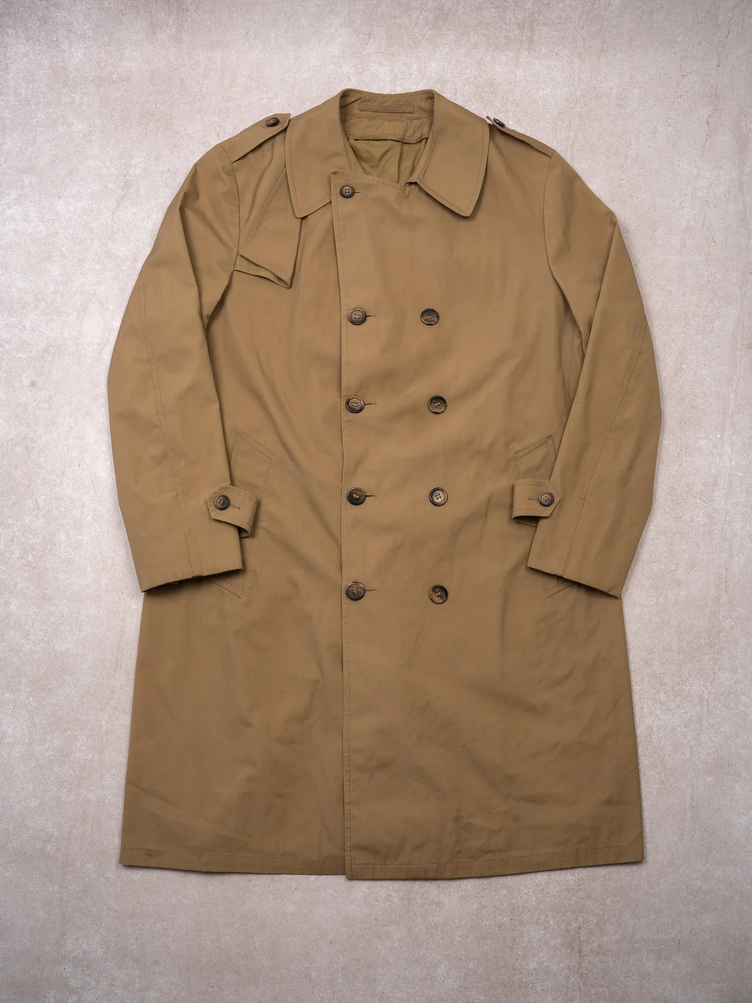 Vintage 1970s Beige Outershell Trench Coat (M) sold by Rebalance Vintage