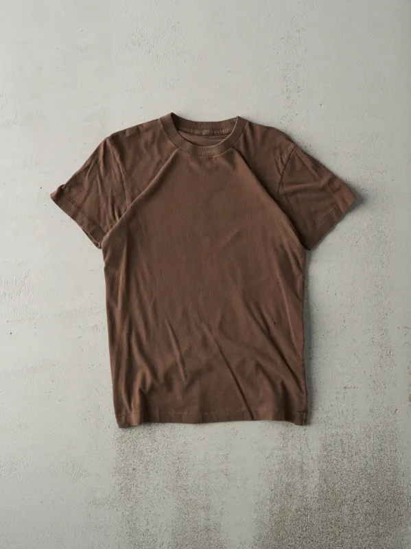 Vintage 80s Chocolate Brown Blank Single Stitch Tee (XS) sold by Rebalance Vintage