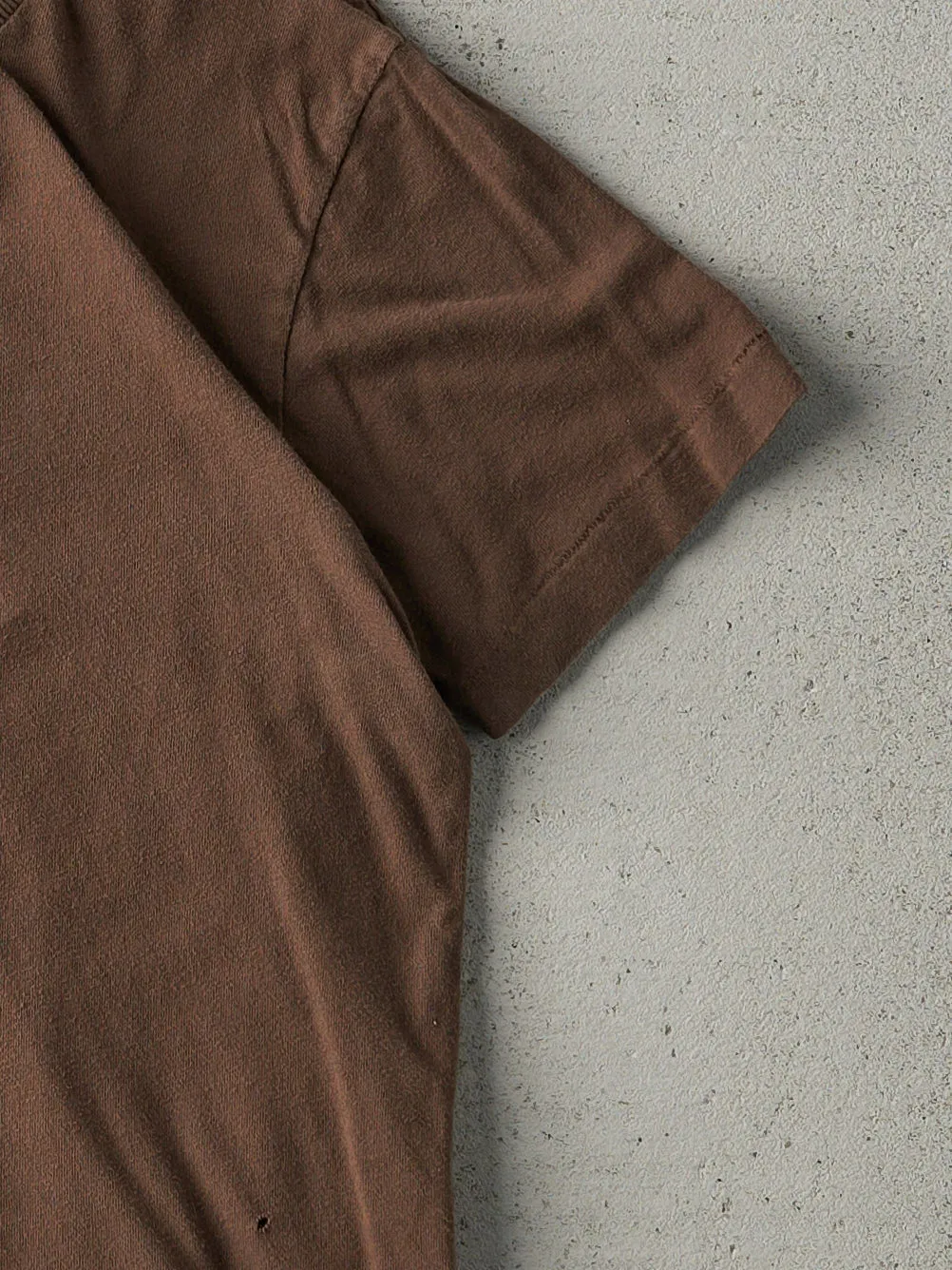 Vintage 80s Chocolate Brown Blank Single Stitch Tee (XS) sold by Rebalance Vintage product image thumbnail 3