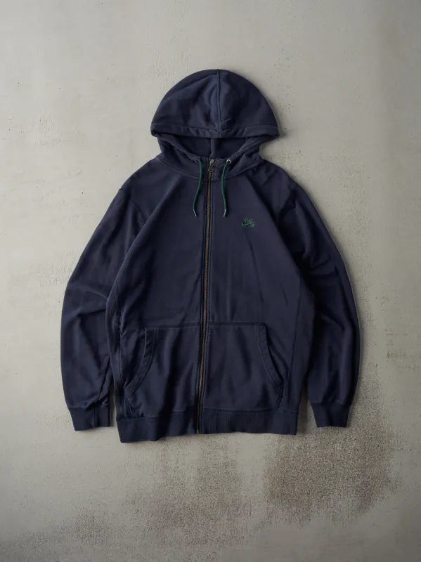 Vintage Y2K Navy Blue Nike SB Zip Up Hoodie (M) sold by Rebalance Vintage