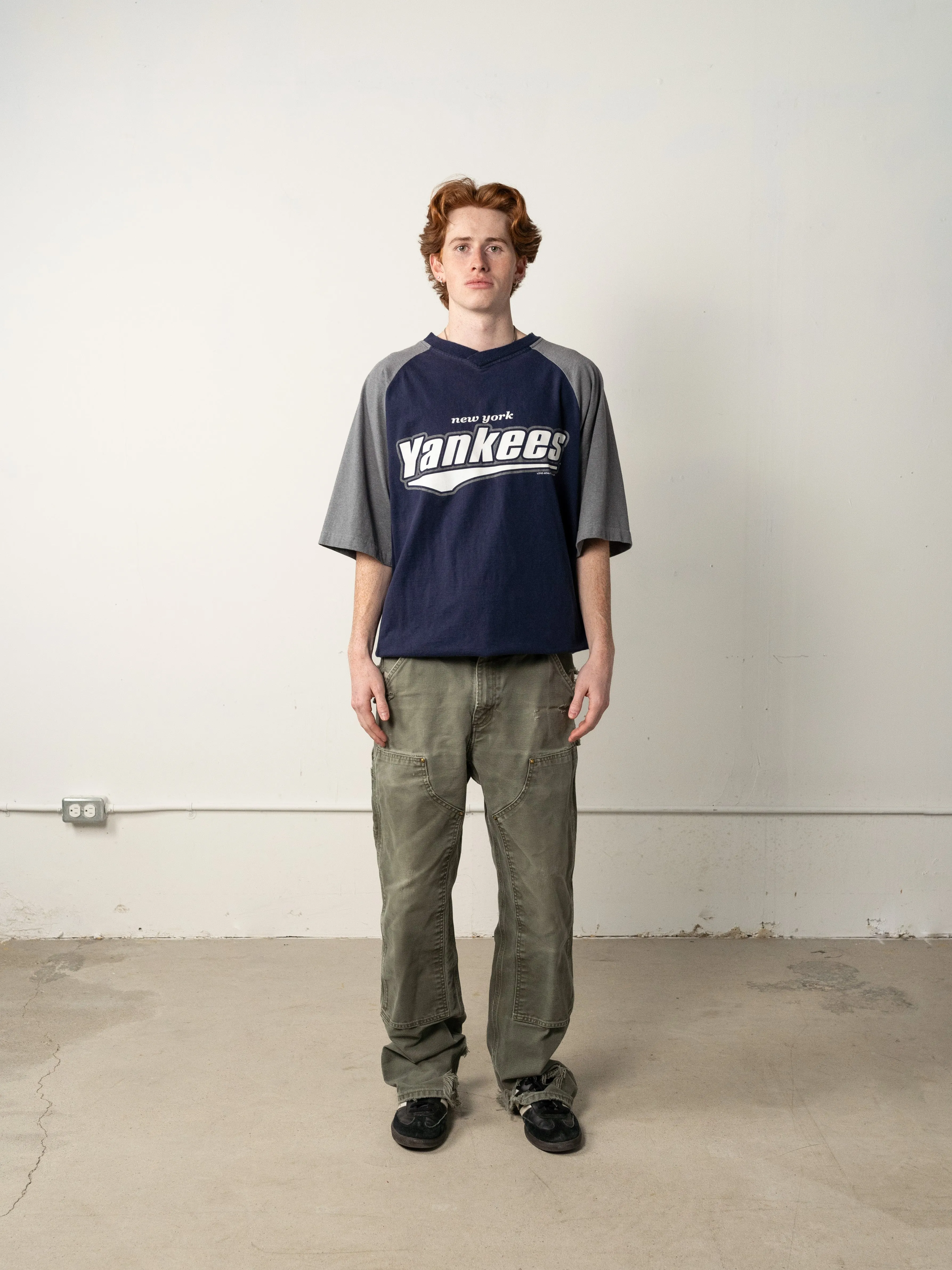 Vintage 01' Navy Blue New York Yankees Baseball Tee (M) sold by Rebalance Vintage product image thumbnail 2