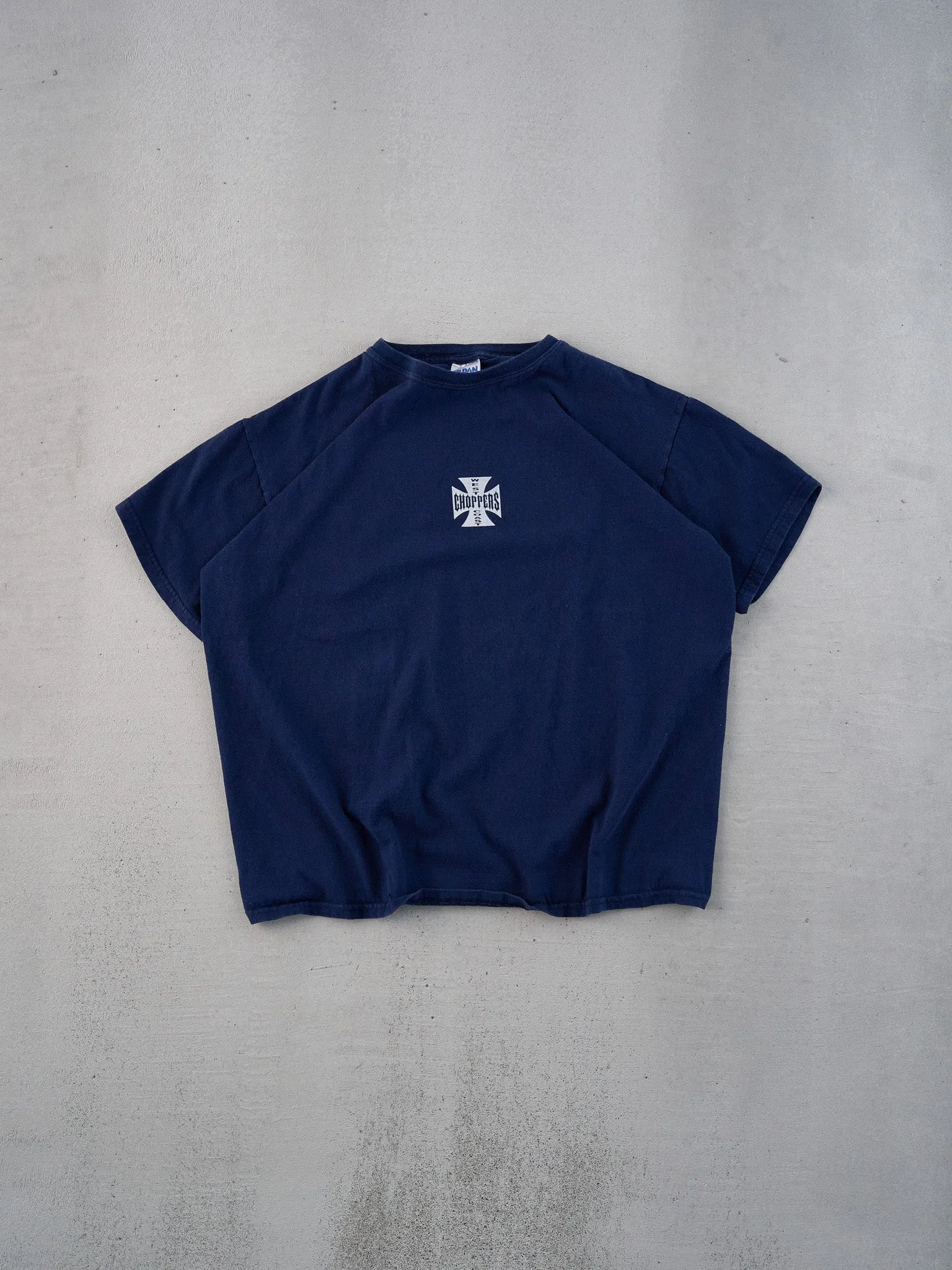 Vintage 90s Blue West Side Chopper Tee (M) sold by Rebalance Vintage